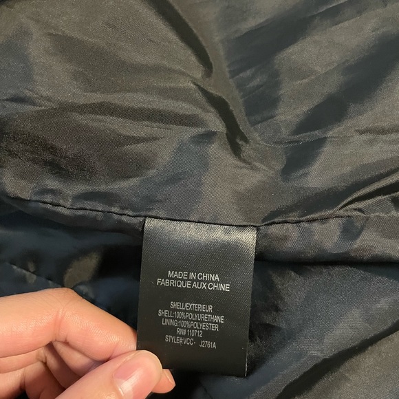 Faux leather jacket with silver star grommets - Picture 5 of 6